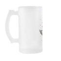 US soccer emblem USA flag Frosted glass Beer mug