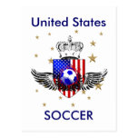 US soccer gifts USA Soccer emblem postcard