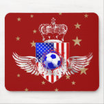 US Soccer Kings Soccer futbol crest mousepad