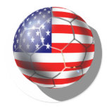 US Soccer team fans stars and stripes flag ball Stickers