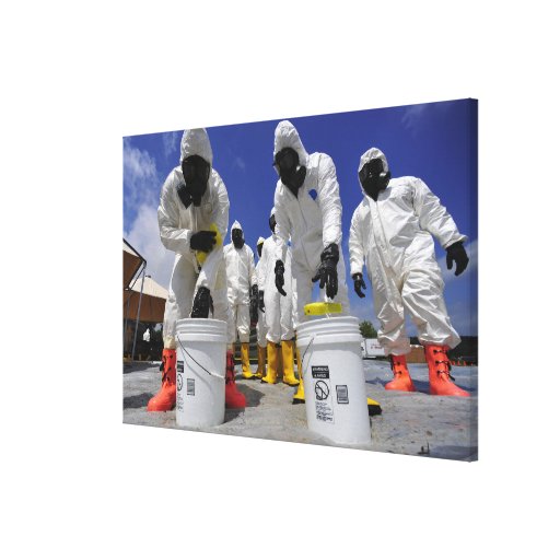 US Soldiers from the 457th Chemical Battalion Gallery Wrapped Canvas
