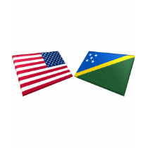 US & Solomon Islands Flags t-shirts