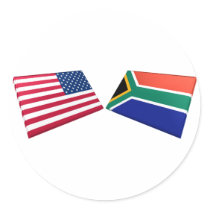 US & South Africa Flags stickers