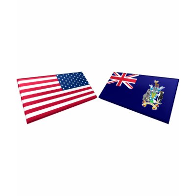 US & South Georgia & Sandich Islands Flags Tee Shirts by Vexillophile
