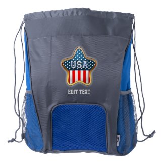 US Star Drawstring Backpack