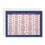 US State Capitals Card Custom Invitation