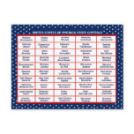 US State capitals Postcard