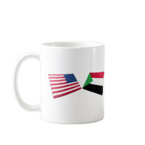 US & Sudan Flags mugs