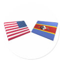 US & Swaziland Flags stickers by Vexillophile US & Swaziland Flags stickers