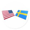 US & Sweden Flags stickers by Vexillophile US & Sweden Flags stickers