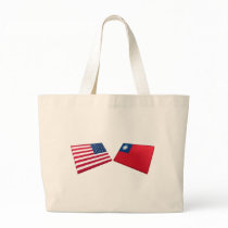 US & Taiwan Flags bags