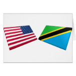 US & Tanzania Flags cards