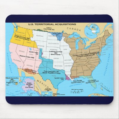 US Territorial expansion Mouse Pad by cooldudeproducts