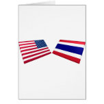 US & Thailand Flags cards