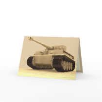 US TIGER TANK GREETING CARD