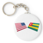 US &amp; Togo Flags Keychains
