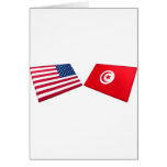 US & Tunisia Flags cards