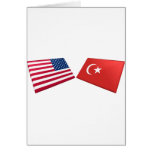 US & Turkey Flags cards
