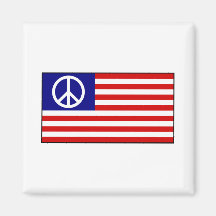 US United States Peace Sign Flag Magnet