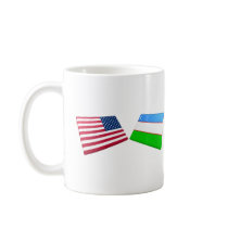 US & Uzbekistan Flags Mugs