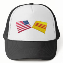 US & Vietnam Flags (South Vietnam) Hats