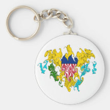 US Virgin Islands Gnarly Flag Keychains