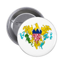 US Virgin Islands Gnarly Flag Pinback Buttons