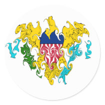US Virgin Islands Gnarly Flag stickers
