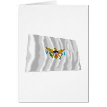 US Virgin Islands Waving Flag Cards