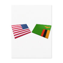 US & Zambia Flags postcards by Vexillophile US & Zambia Flags postcards