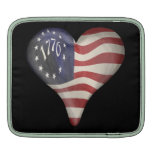 USA 1776 Flag In A Heart iPad Sleeve