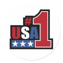 USA #1 stickers by patriotic_tshirts USA #1 stickers