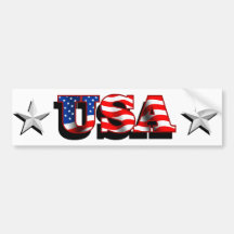 USA 1 with Stars Bumper Sticker