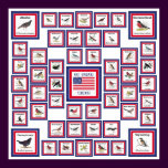 USA 50 STATE BIRDS WHITE/553