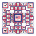 USA 50 STATE BIRDS WHITE/553 posters
