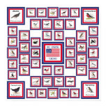 USA 50 STATE BIRDS WHITE/553