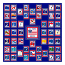 USA 50 STATE FLAGS BLUE/555 posters by JOSEPHINEB3 USA 50 STATE FLAGS BLUE/555 posters