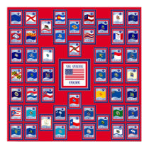 USA 50 STATE FLAGS RED/557 posters by JOSEPHINEB3 USA 50 STATE FLAGS RED/557 posters