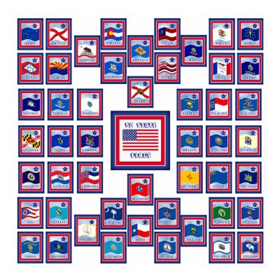 USA 50 STATE FLAGS WHITE/556 POSTER by JOSEPHINEB3