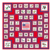 USA 50 STATE FLOWERS RED/560 posters