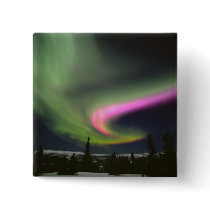 USA, Alaska, Chena Hot Springs. Aurora 2 Pinback Buttons