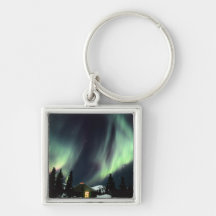 USA, Alaska, Chena Hot Springs. Aurora Key Chain