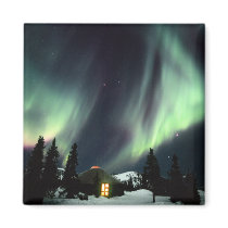 USA, Alaska, Chena Hot Springs. Aurora Magnets