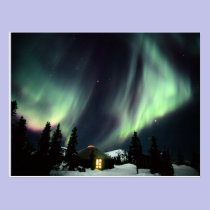 USA, Alaska, Chena Hot Springs. Aurora postcards