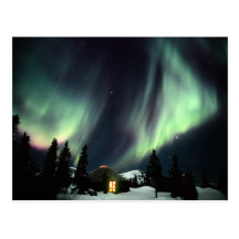 USA, Alaska, Chena Hot Springs. Aurora Post Card
