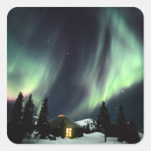 USA, Alaska, Chena Hot Springs. Aurora Stickers