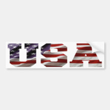 USA American Flag Bumper Sticker