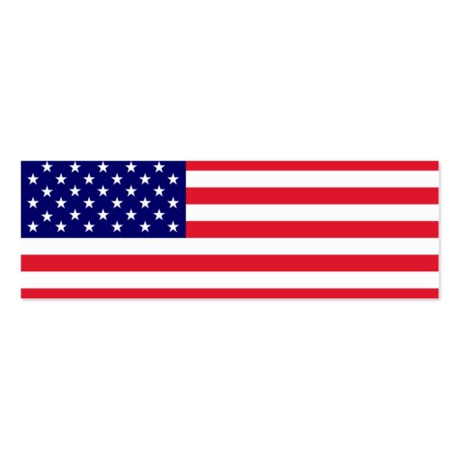USA - American Flag Business Card Template (back side)