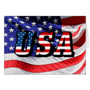 USA - American Flag Card