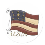 USA American Flag Sticker